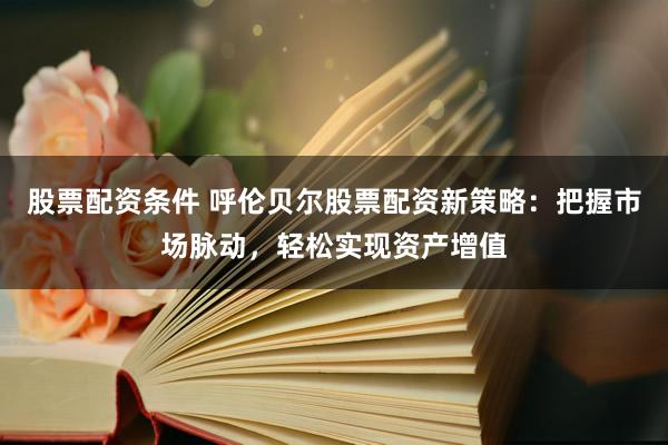 股票配资条件 呼伦贝尔股票配资新策略：把握市场脉动，轻松实现资产增值