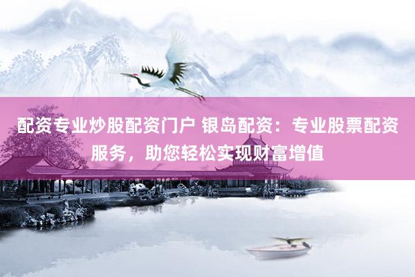 配资专业炒股配资门户 银岛配资：专业股票配资服务，助您轻松实现财富增值