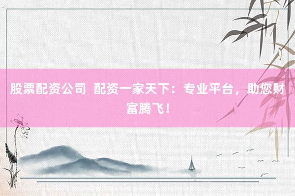 股票配资公司  配资一家天下：专业平台，助您财富腾飞！